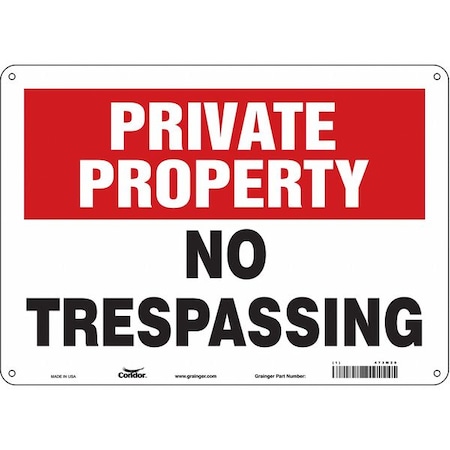 Condor Safety Sign, 10 in Height, 14 in Width, Polyethylene, Horizontal Rectangle, English, 473M20 473M20