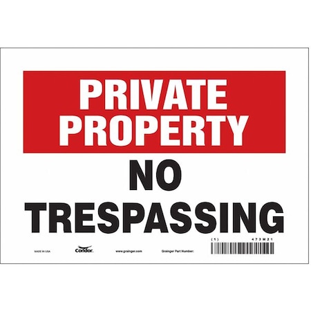Condor Safety Sign, 7 in Height, 10 in Width, Vinyl, Vertical Rectangle, English, 473M21 473M21