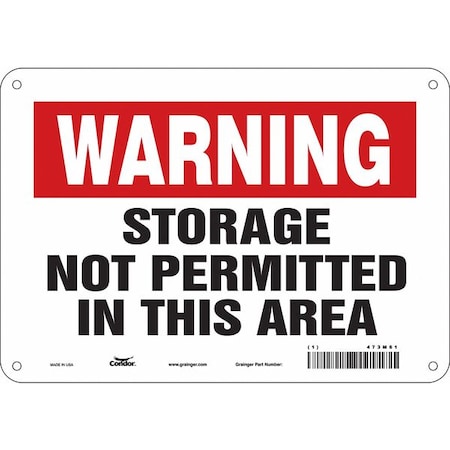 Condor Safety Sign, 7 in Height, 10 in Width, Polyethylene, Vertical Rectangle, English, 473M61 473M61