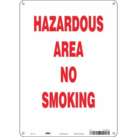 Condor Safety Sign, 14 in H, 10" W, Polyethylene, Vertical Rectangle, English, 473N82 473N82