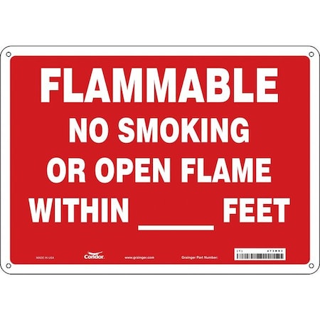 Condor No Smoking Sign, 10" H, 14 in W, Horizontal Rectangle, English, 473N93 473N93