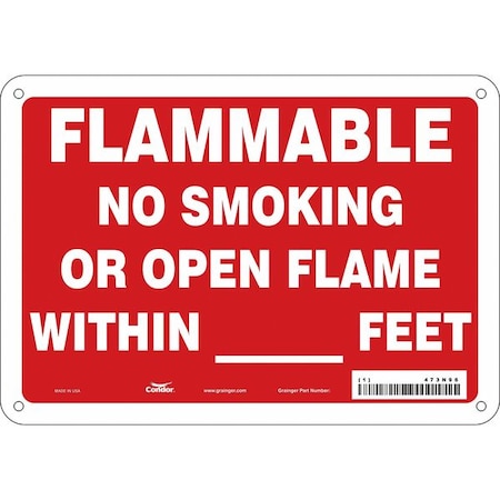 Condor Safety Sign, 7" H, 10" W, Polyethylene, Vertical Rectangle, English, 473N96 473N96