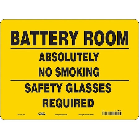 Condor No Smoking Sign, 10" H, 14 in W, Vinyl, Horizontal Rectangle, English, 473N71 473N71