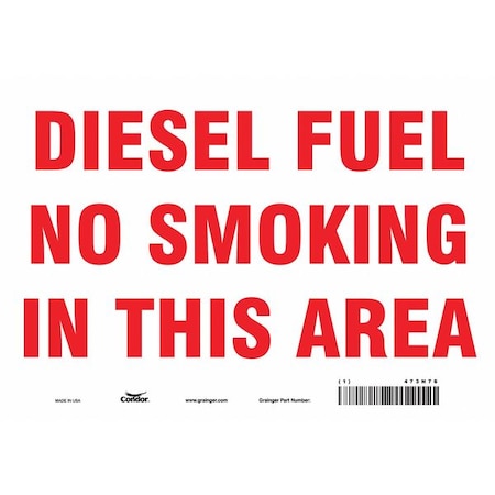 Condor No Smoking Sign, 7" H, 10" W, Vinyl, Vertical Rectangle, English, 473N76 473N76