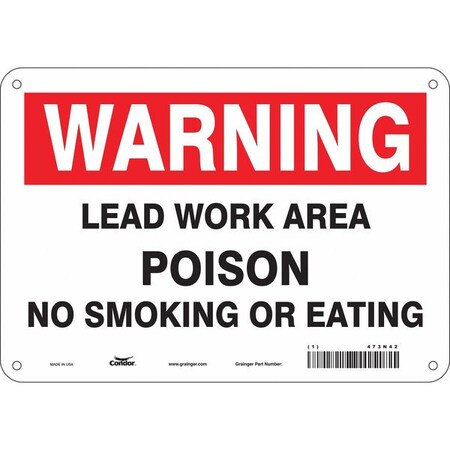 Condor No Smoking Sign, 7" H, 10" W, Vertical Rectangle, English, 473N42 473N42