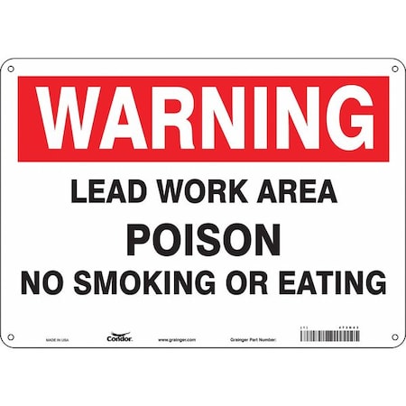 Condor No Smoking Sign, 10" H, 14 in W, Horizontal Rectangle, English, 473N43 473N43