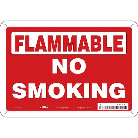 Condor No Smoking Sign, 7" H, 10" W, Vertical Rectangle, English, 473N54 473N54
