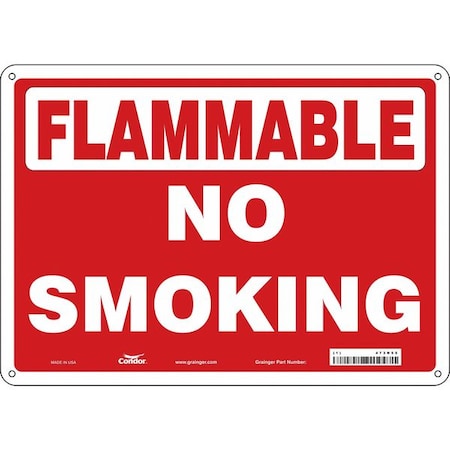 Condor No Smoking Sign, 10" H, 14 in W, Horizontal Rectangle, English, 473N55 473N55
