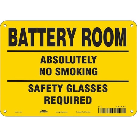 Condor No Smoking Sign, 7" H, 10" W, Vertical Rectangle, English, 473N66 473N66