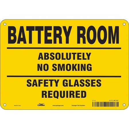 Condor No Smoking Sign, 7" H, 10" W, Polyethylene, Vertical Rectangle, English, 473N68 473N68