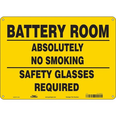 Condor No Smoking Sign, 10" H, 14 in W, Polyethylene, Horizontal Rectangle, English, 473N69 473N69
