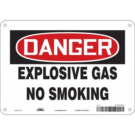 Condor No Smoking Sign, 7" H, 10" W, Vertical Rectangle, English, 473P89 473P89