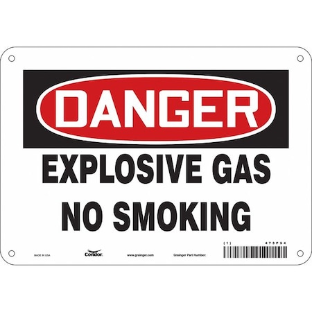 Condor No Smoking Sign, 7" H, 10" W, Polyethylene, Vertical Rectangle, English, 473P94 473P94