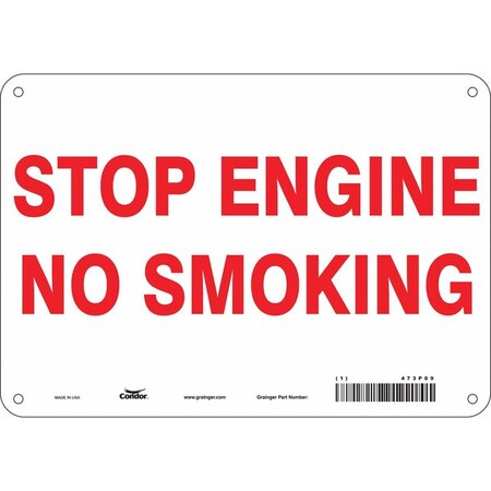 Condor No Smoking Sign, 7" H, 10" W, Vertical Rectangle, English, 473P09 473P09