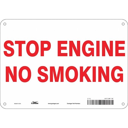 Condor Safety Sign, 7" H, 10" W, Polyethylene, Vertical Rectangle, English, 473P12 473P12