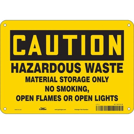 Condor No Smoking Sign, 7" H, 10" W, Polyethylene, Vertical Rectangle, English, 473P32 473P32