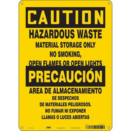 Condor No Smoking Sign, 14 in H, 10" W, Vertical Rectangle, English, Spanish, 473P47 473P47