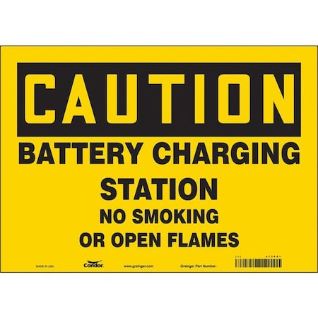 Condor No Smoking Sign, 10" H, 14 in W, Vinyl, Horizontal Rectangle, English, 473P61 473P61