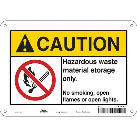 Condor No Smoking Sign, 7" H, 10" W, Vertical Rectangle, English, 473P62 473P62