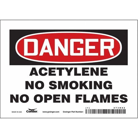 Condor No Smoking Sign, 5 in H, 7 in W, Vinyl, Horizontal Rectangle, English, 473R82 473R82