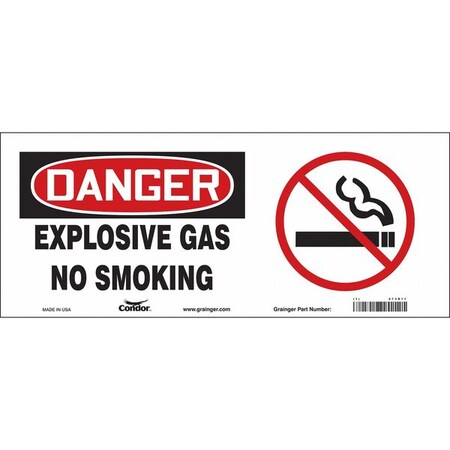 Condor Safety Sign, 7" H, 17 in W, Vinyl, Vertical Rectangle, English, 473R11 473R11