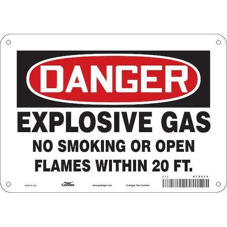Condor No Smoking Sign, 7" H, 10" W, Polyethylene, Vertical Rectangle, English, 473R14 473R14