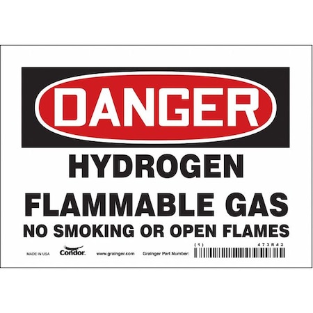 Condor No Smoking Sign, 5 in H, 7 in W, Vinyl, Horizontal Rectangle, English, 473R42 473R42