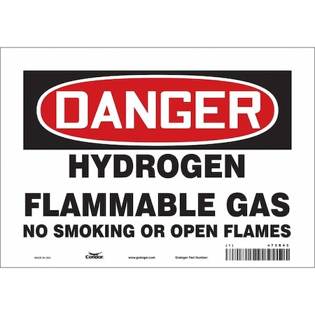 Condor Safety Sign, 7" H, 10" W, Vinyl, Vertical Rectangle, English, 473R43 473R43