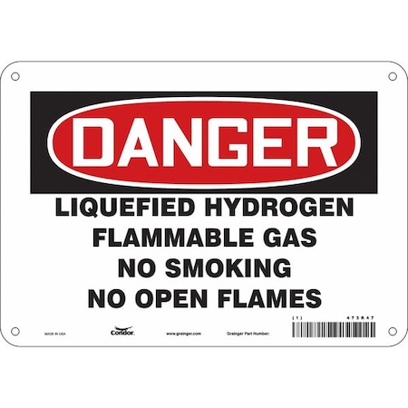 Condor Safety Sign, 7" H, 10" W, Polyethylene, Vertical Rectangle, English, 473R47 473R47