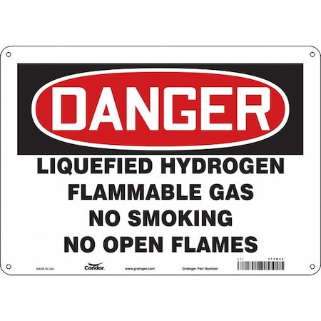 Condor Safety Sign, 10" H, 14 in W, Polyethylene, Horizontal Rectangle, English, 473R48 473R48