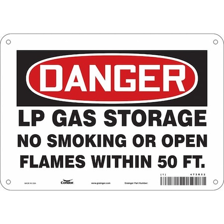 Condor No Smoking Sign, 7" H, 10" W, Vertical Rectangle, English, 473R52 473R52