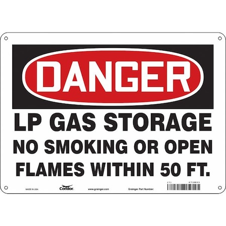 Condor No Smoking Sign, 10" H, 14 in W, Horizontal Rectangle, English, 473R53 473R53