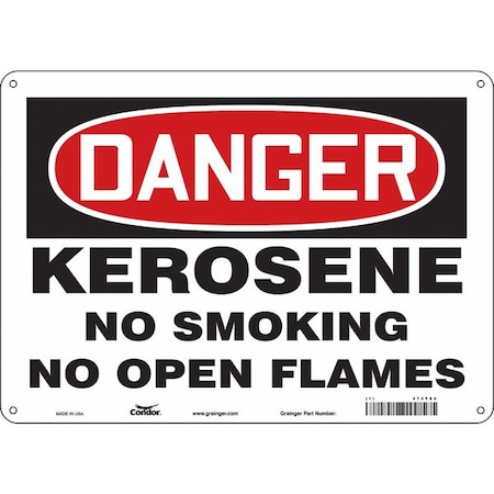 Condor Safety Sign, 10" H, 14 in W, Horizontal Rectangle, English, 473T84 473T84