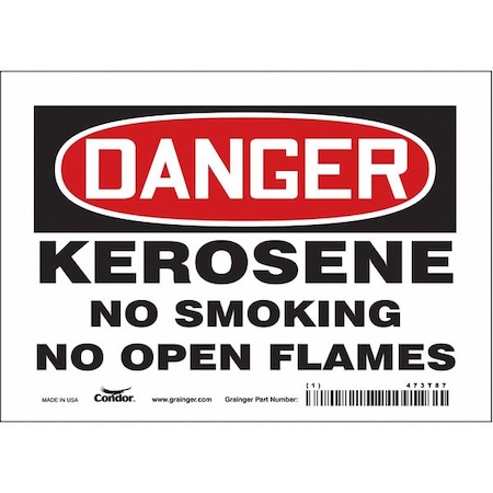 Condor No Smoking Sign, 5 in H, 7 in W, Vinyl, Horizontal Rectangle, English, 473T87 473T87