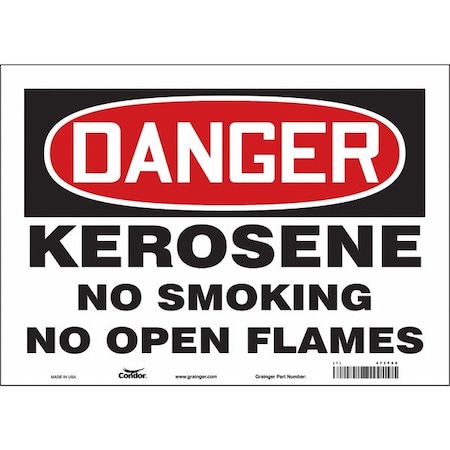 Condor No Smoking Sign, 10" H, 14 in W, Vinyl, Horizontal Rectangle, English, 473T89 473T89