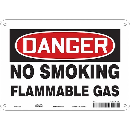 Condor No Smoking Sign, 7" H, 10" W, Vertical Rectangle, English, 473T96 473T96
