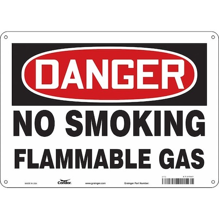 Condor No Smoking Sign, 10" H, 14 in W, Horizontal Rectangle, English, 473T97 473T97