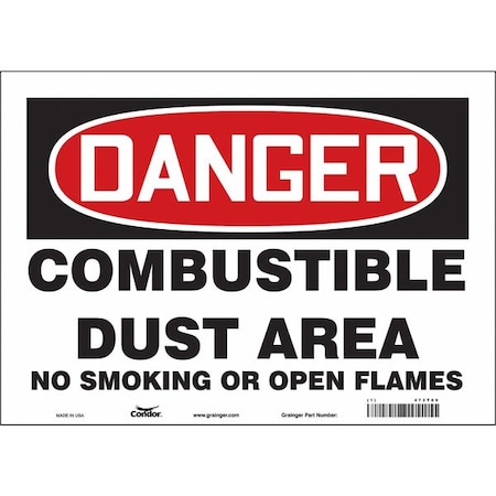 Condor No Smoking Sign, 10" H, 14 in W, Vinyl, Horizontal Rectangle, English, 473T09 473T09