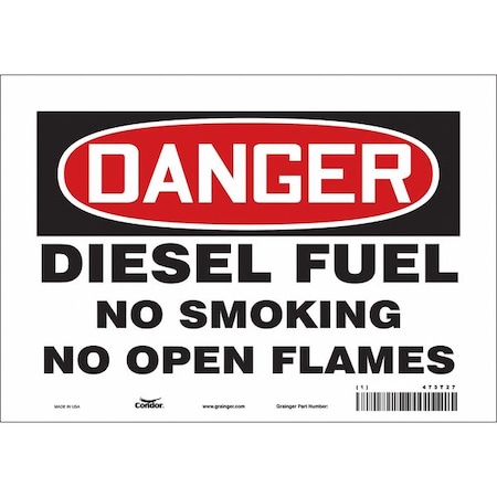 Condor No Smoking Sign, 7" H, 10" W, Vinyl, Vertical Rectangle, English, 473T27 473T27