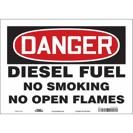 Condor No Smoking Sign, 10" H, 14 in W, Vinyl, Horizontal Rectangle, English, 473T28 473T28