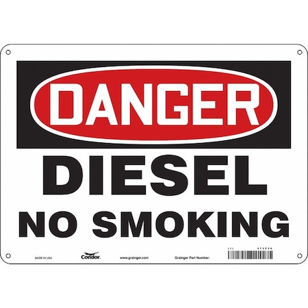 Condor No Smoking Sign, 10" H, 14 in W, Horizontal Rectangle, English, 473T36 473T36