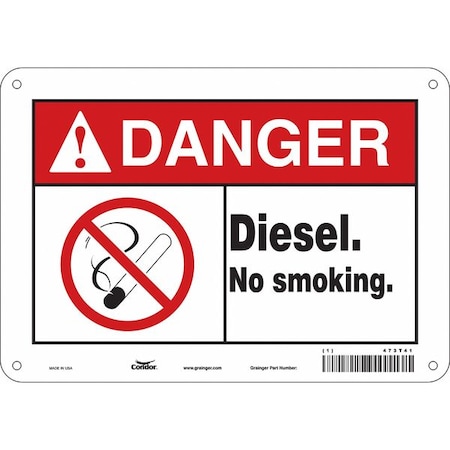 Condor Safety Sign, 7" H, 10" W, Vertical Rectangle, English, 473T41 473T41