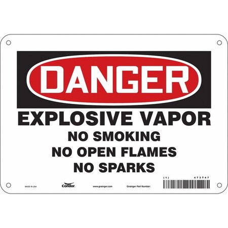 Condor No Smoking Sign, 7" H, 10" W, Vertical Rectangle, English, 473T47 473T47