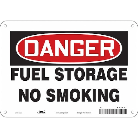 Condor No Smoking Sign, 7" H, 10" W, Vertical Rectangle, English, 473T63 473T63