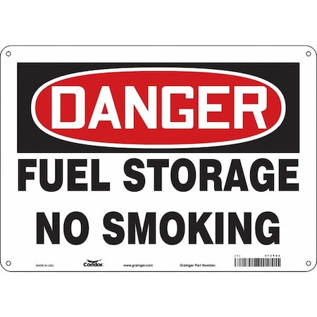 Condor No Smoking Sign, 10" H, 14 in W, Horizontal Rectangle, English, 473T64 473T64