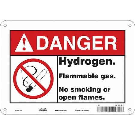 Condor Safety Sign, 7" H, 10" W, Vertical Rectangle, English, 473U87 473U87