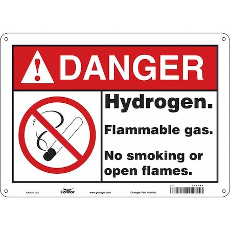 Condor No Smoking Sign, 10" H, 14 in W, Horizontal Rectangle, English, 473U88 473U88