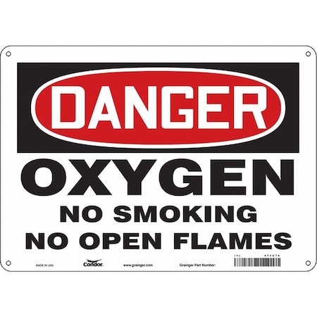 Condor No Smoking Sign, 10" H, 14 in W, Polyethylene, Horizontal Rectangle, English, 473U70 473U70