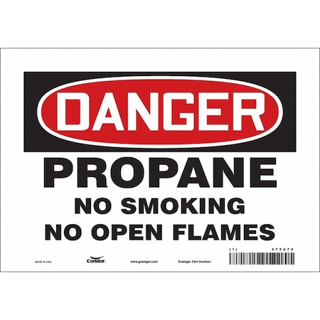 Condor No Smoking Sign, 7" H, 10" W, Vinyl, Vertical Rectangle, English, 473U79 473U79