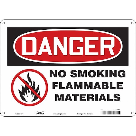 Condor No Smoking Sign, 10" H, 14 in W, Horizontal Rectangle, English, 473U05 473U05